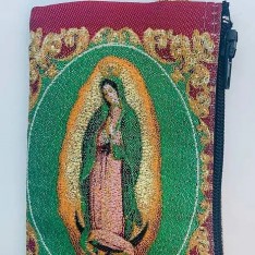 Our Lady of Guadalupe w/Red Background  - Pouch (3″ x 4″)